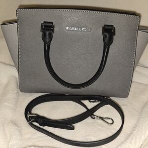 Michael Kors Two-Tone Gray and Black Satchel